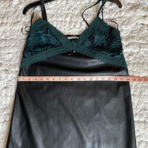 NWOT Zara Trafaluc Collection Embroyed Faux Leather Midi Dress - Picture 5 of 7